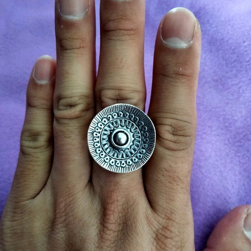Fine Silver Rings Sterling 925 &euml;&deg;�&igrave;&sect;� Craft Jewelry Fashion Adjustable Size R78047