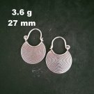 FINE SILVER EARRINGS 925 STERLING CRAFT Dangle 3g Hill Tribe Spiral Curve 23214