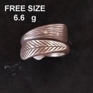 Fine Silver Rings Sterling 925 Vintage Craft Jewelry Karen Adjustable Size R412