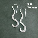 FINE SILVER EARRINGS 925 STERLING CRAFT Dangle 9g Unagi eel Hook 23825