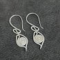 FINE SILVER EARRINGS VINTAGE CRAFT DANGLE ARTISAN 5g FILIGREE HOOK #E009