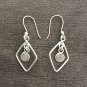 FINE SILVER EARRINGS VINTAGE CRAFT DANGLE ARTISAN 4g FANCY CHARMS #E042