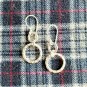 Fine Silver Earrings Sterling 925 Twin Double Circle Hammer Ring Surprise Gift