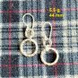 Fine Silver Earrings Sterling 925 Twin Double Circle Hammer Ring Surprise Gift