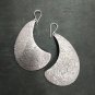 FINE SILVER EARRINGS 925 STERLING CRAFT Dangle 20g Rock Skin Curve L1906