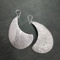 FINE SILVER EARRINGS 925 STERLING CRAFT Dangle 20g Rock Skin Curve L1906