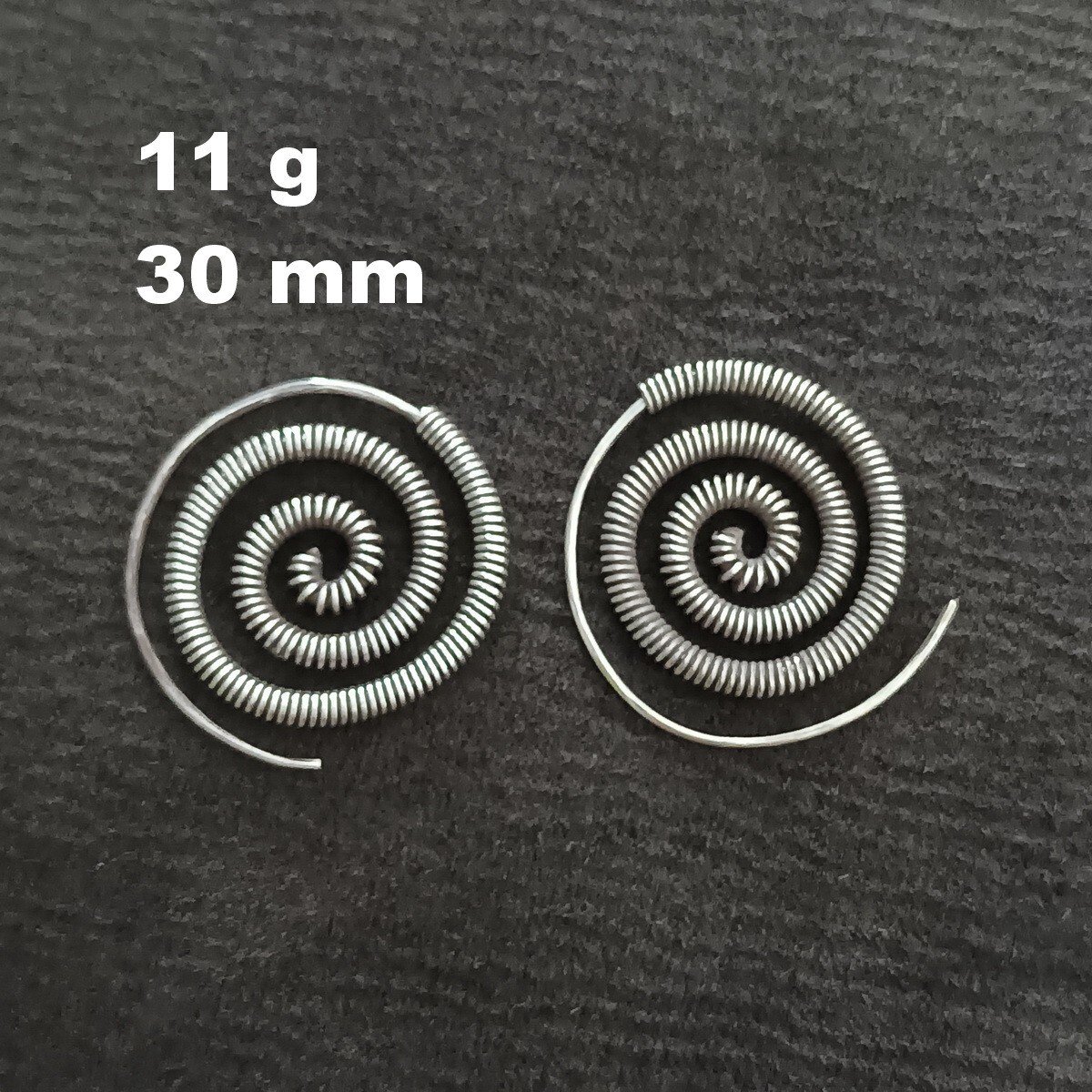 FINE SILVER EARRINGS VINTAGE CRAFT DANGLE ARTISAN 11g COIL FILIGREE ROUND #E014