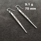 FINE SILVER EARRINGS VINTAGE CRAFT DANGLE ARTISAN 9g PIN STICK #E018