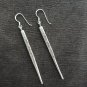 FINE SILVER EARRINGS VINTAGE CRAFT DANGLE ARTISAN 9g PIN STICK #E018