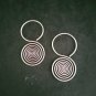 FINE SILVER EARRINGS 925 STERLING CRAFT Dangle 3g Hill Tribe Spiral Hook 23222