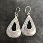 FINE SILVER EARRINGS VINTAGE CRAFT DANGLE ARTISAN 9g DROP ENGRAVED #E055