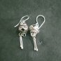 FINE SILVER EARRINGS 925 STERLING CRAFT Dangle 9g Vintage Chinese Charms 23821