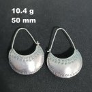 FINE SILVER EARRINGS VINTAGE CRAFT DANGLE ARTISAN 10g Classic Art HUGGIE #E071
