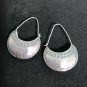 FINE SILVER EARRINGS VINTAGE CRAFT DANGLE ARTISAN 10g Classic Art HUGGIE #E071
