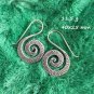 FINE SILVER EARRINGS 925 STERLING CRAFT VINTAGE TRIBAL FASHION ARTISAN LOT1623