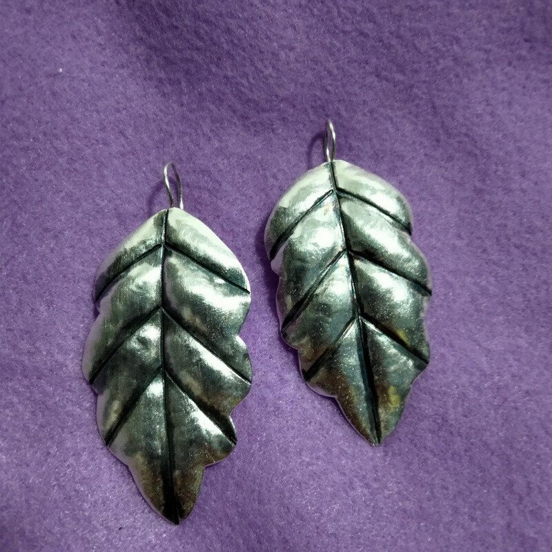 FINE SILVER EARRINGS 925 STERLING CRAFT VINTAGE TRIBAL JEWELRY WOMEN LOT1726