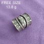 Fine Silver Rings Sterling 925 &euml;&deg;�&igrave;&sect;� Craft Jewelry Fashion Adjustable Size R78051
