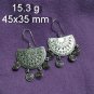 FINE SILVER EARRINGS 925 STERLING CRAFT VINTAGE TRIBAL JEWELRY WOMEN LOT1753