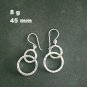 FINE SILVER EARRINGS 925 STERLING CRAFT Dangle 8g Double Hammered Round 23617