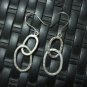 FINE SILVER EARRINGS 925 STERLING CRAFT VINTAGE DANGLE DROP DOUBLE LOOP