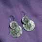 FINE SILVER EARRINGS 925 STERLING CRAFT VINTAGE TRIBAL JEWELRY WOMEN LOT1734