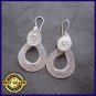 FINE SILVER EARRINGS 925 STERLING EAR DOUBLE DROP CELEBRATION LUCKY THEME