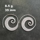 FINE SILVER EARRINGS VINTAGE CRAFT DANGLE ARTISAN 8g FANTASY FILIGREE #E046