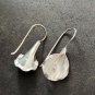 FINE SILVER EARRINGS VINTAGE CRAFT DANGLE ARTISAN 4g SWEET PEA FLOWER #E022
