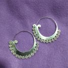 FINE SILVER EARRINGS 925 STERLING CRAFT VINTAGE TRIBAL JEWELRY WOMEN LOT1719