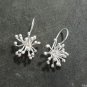 FINE SILVER EARRINGS VINTAGE CRAFT DANGLE ARTISAN 3g COTTON SHAPE #E047