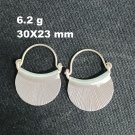 FINE SILVER EARRINGS VINTAGE CRAFT DANGLE ARTISAN 6g MINI Classic HUGGIE #E074
