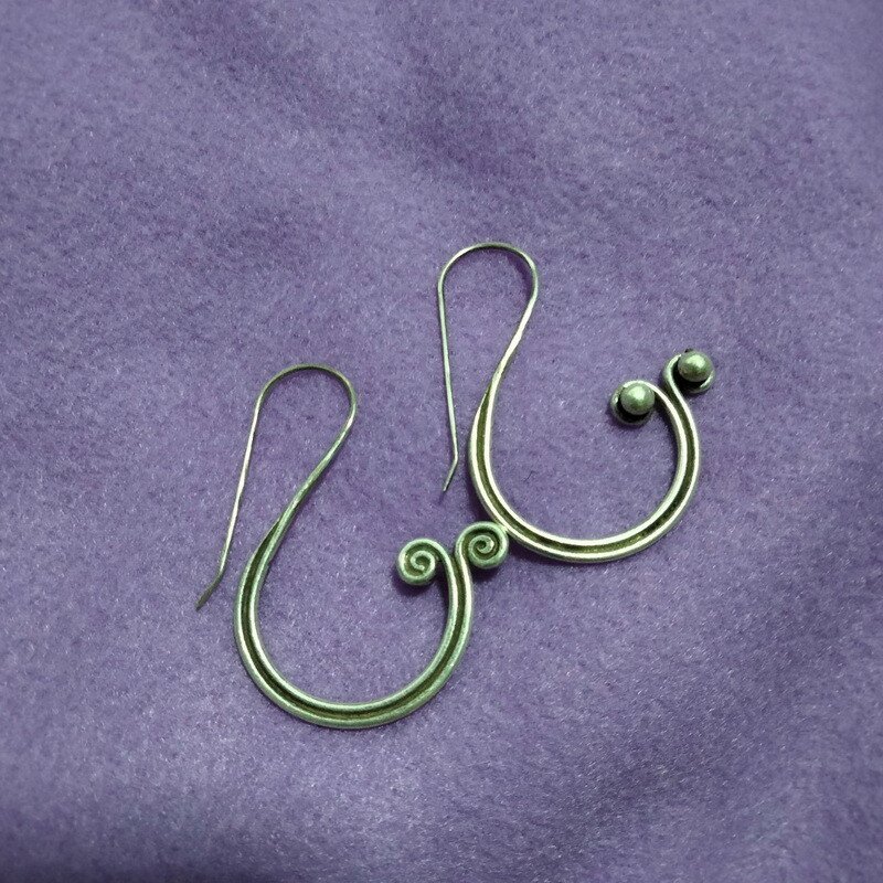 FINE SILVER EARRINGS 925 STERLING CRAFT CLUSTDLYSAU JEWELRY WOMEN LOT1785