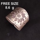 Fine Silver Rings Sterling 925 Vintage Craft Jewelry Karen Adjustable Size R436