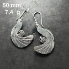 FINE SILVER EARRINGS 925 STERLING CRAFT Dangle 7g LOT18 Phoenix Shadow 05