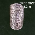 FINE SILVER RINGS 925 STERLING FREE SIZE 8g VINTAGE ENGRAVED LONG R23806 FINE SILVER RINGS 925 STERLING FREE SIZE 8g VINTAGE ENGRAVED LONG R23806