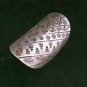 FINE SILVER RINGS 925 STERLING FREE SIZE 8g VINTAGE ENGRAVED LONG R23806