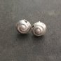 FINE SILVER EARRINGS VINTAGE CRAFT DANGLE ARTISAN 3g STUD SPIRAL ROUND #E062