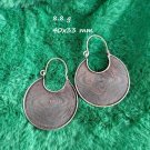 Fine Sterling Silver Earrings 925 Handcraft Tribal Jewelry Hoops Vintage ERA1204 Fine Sterling Silver Earrings 925 Handcraft Tribal Jewelry Hoops Vintage ERA1204
