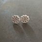 FINE SILVER EARRINGS VINTAGE CRAFT DANGLE ARTISAN 1g MINI WHEEL STUD #E051