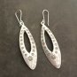 FINE SILVER EARRINGS VINTAGE CRAFT DANGLE ARTISAN 9g LONG HERRITAGE #E065