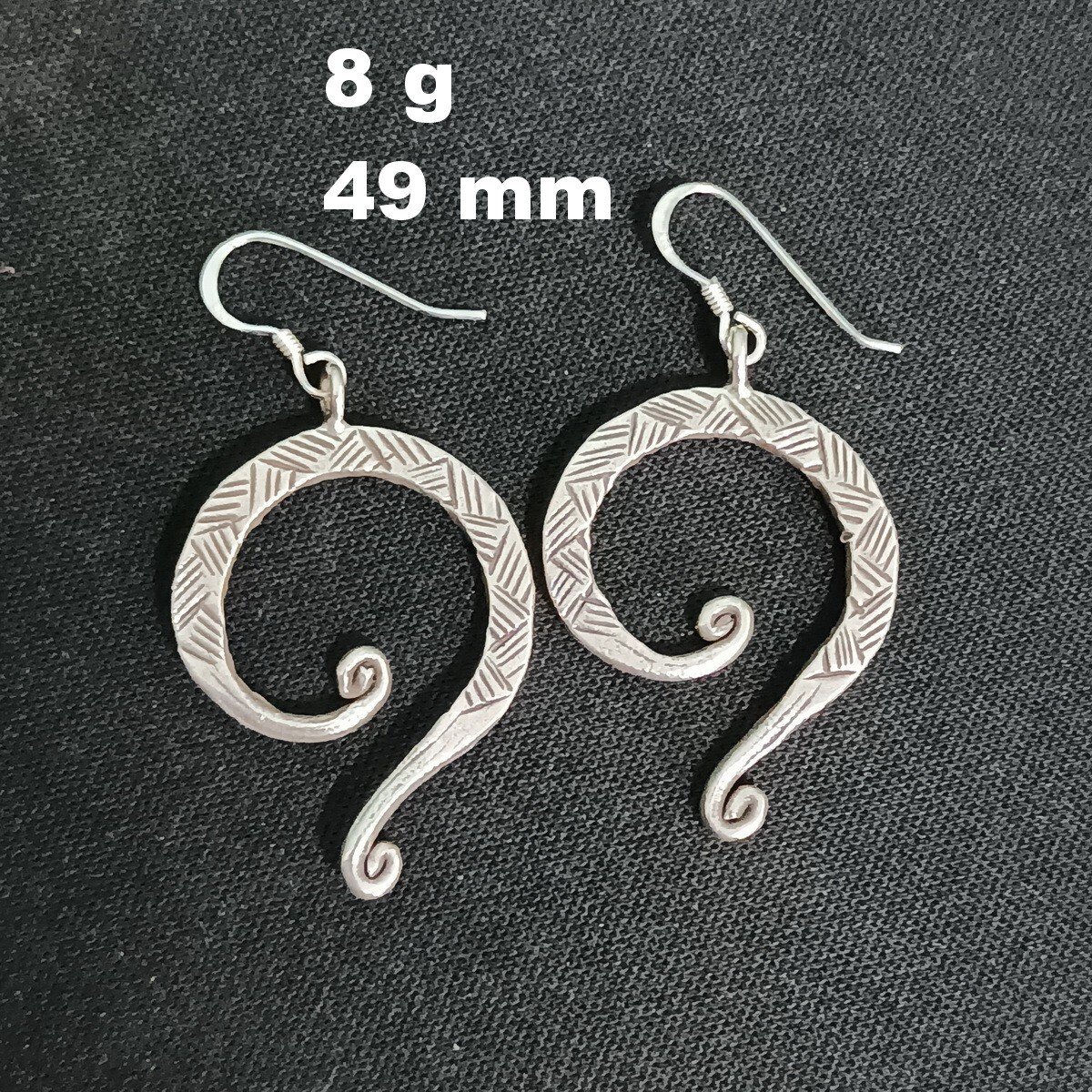 FINE SILVER EARRINGS VINTAGE CRAFT DANGLE ARTISAN 8g Antique Filigree ART #E073