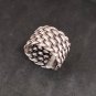 Fine Silver Rings Sterling 925 Vintage Craft Jewelry Karen Adjustable Size R430