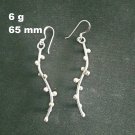 FINE SILVER EARRINGS 925 STERLING CRAFT Dangle 6g Algae Weeds Charms 23615