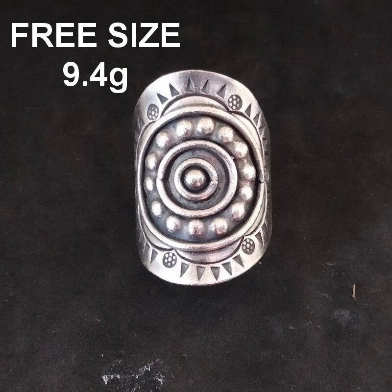 Fine Silver Rings Sterling 925 Vintage Craft Jewelry Karen Adjustable Size R426