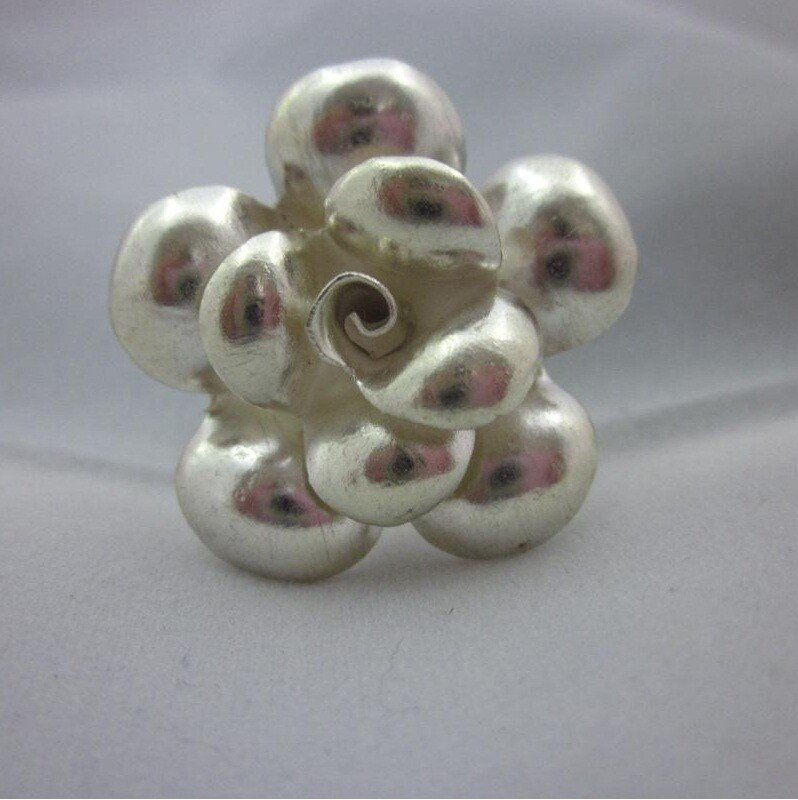 Fine Silver Rings HILL TRIBE Ethno Anello Argento Flower Rose Band 56059