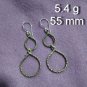 FINE SILVER EARRINGS 925 STERLING CRAFT VINTAGE TRIBAL JEWELRY WOMEN LOT1706