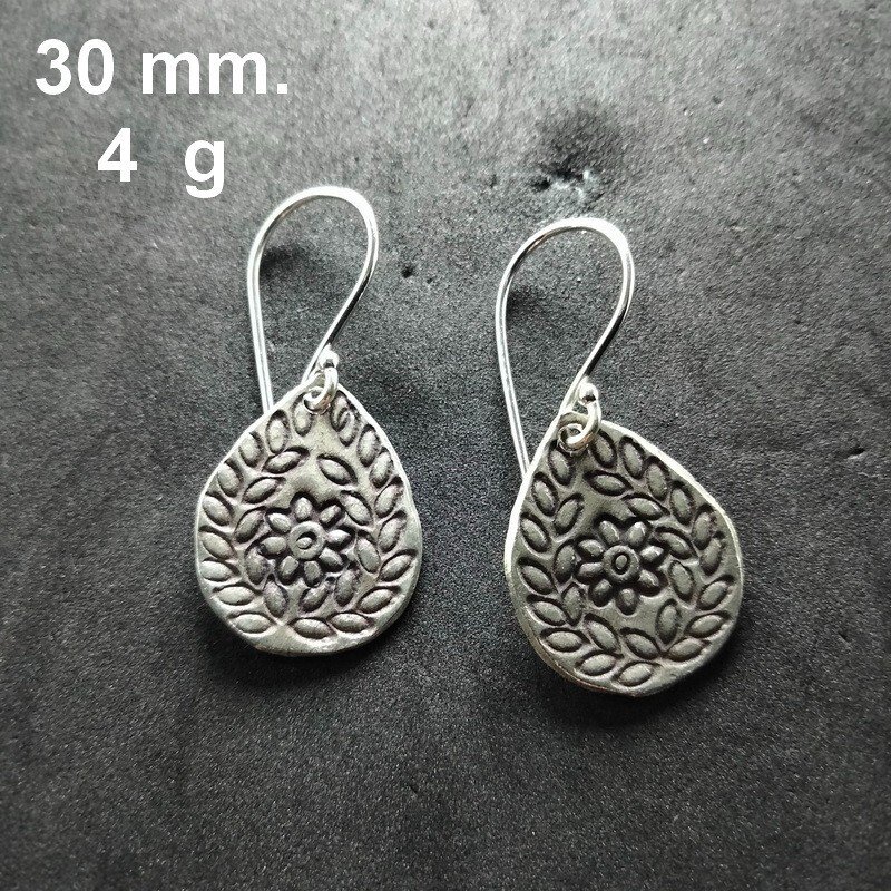 FINE SILVER EARRINGS 925 STERLING CRAFT Dangle 8g LOT18 Winner Grape Drop 08