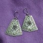 FINE SILVER EARRINGS 925 STERLING CRAFT VINTAGE TRIBAL JEWELRY WOMEN LOT1744
