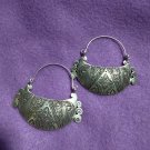 FINE SILVER EARRINGS 925 STERLING CRAFT VINTAGE TRIBAL JEWELRY WOMEN LOT1721