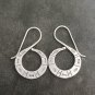 FINE SILVER EARRINGS VINTAGE CRAFT DANGLE ARTISAN 10g Hieroglyphics #E053